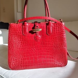 DESIGNER "M. LONDON" LEATHER HANDBAG